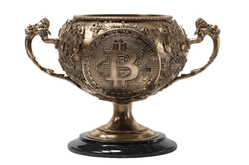 Bitcoin trophy, cryptocurrency award