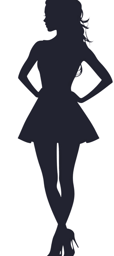 Silhouette of a woman in a dress