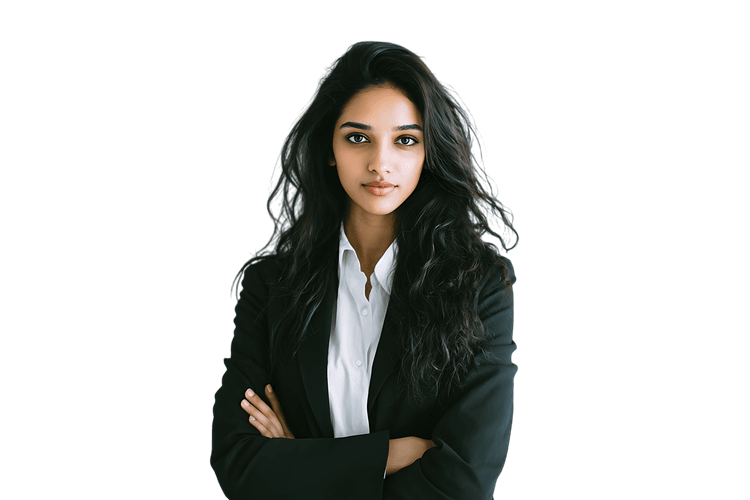 Confident businesswoman with arms crossed