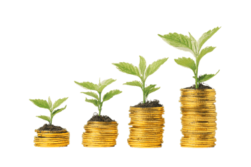 Growing money concept illustration