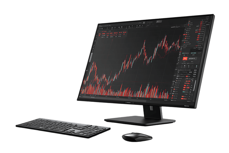 Financial data displayed on a desktop computer monitor.