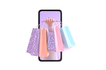 Online Shopping Bags from Smartphone