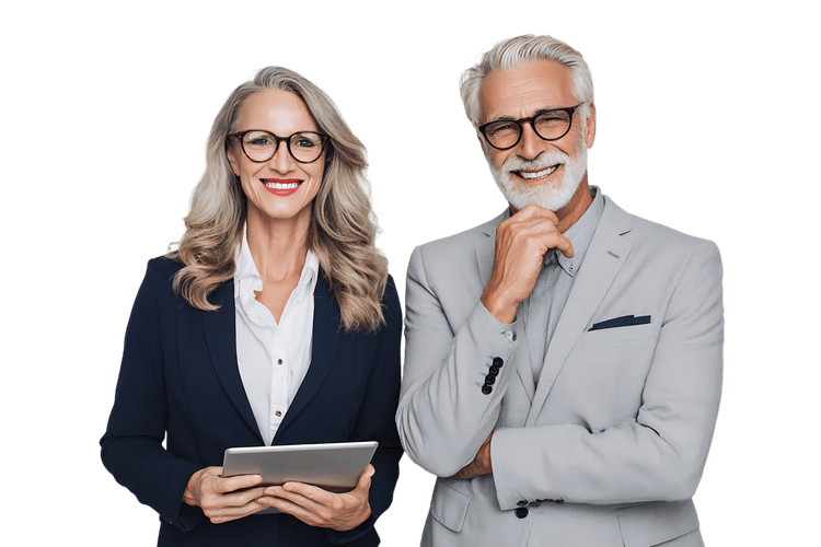 Confident business professionals.